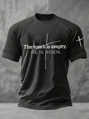Men's 'He Is Risen' Printed Casual T-Shirt