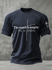 Men's 'He Is Risen' Printed Casual T-Shirt