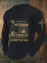 Men's Veteran Faith Print  long sleeve T-shirt
