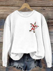 Women's funny Santa polyester sweatshirt