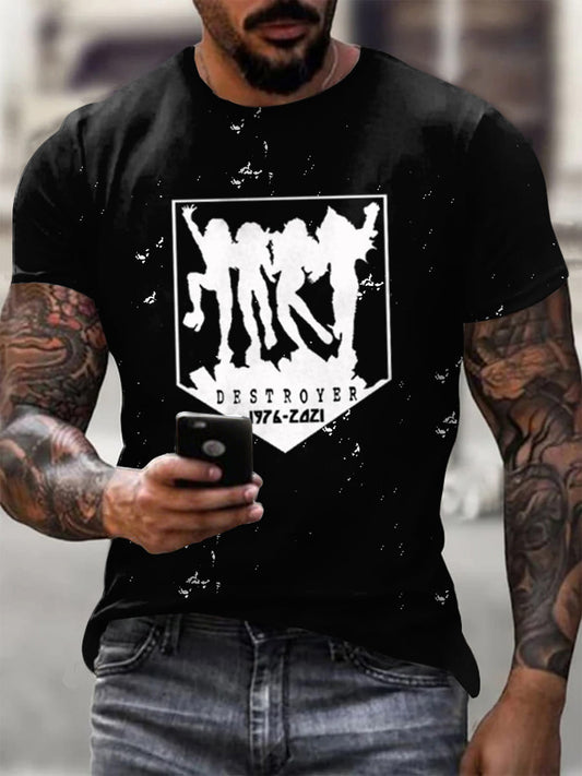 Men's Rock Band Printed T-shirt