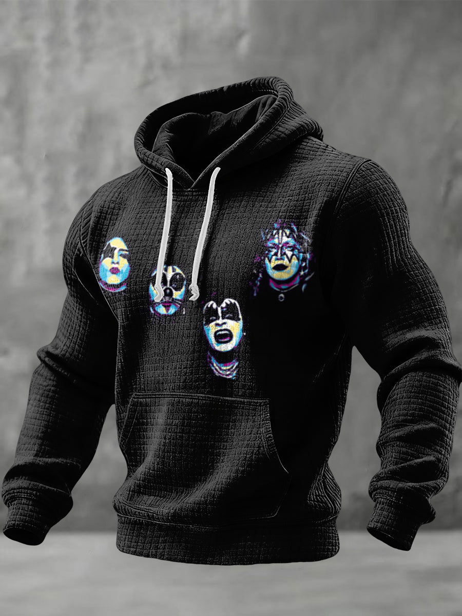 Men's Rock Band Printed Hoodie