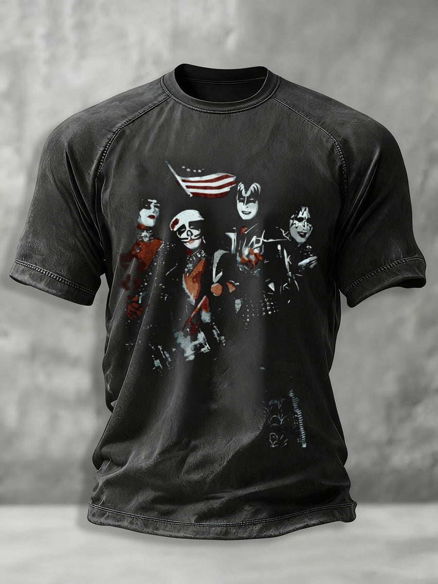 Men's Rock Band Printed T-shirt