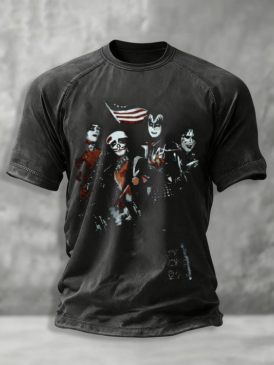 Men's Rock Band Printed T-shirt