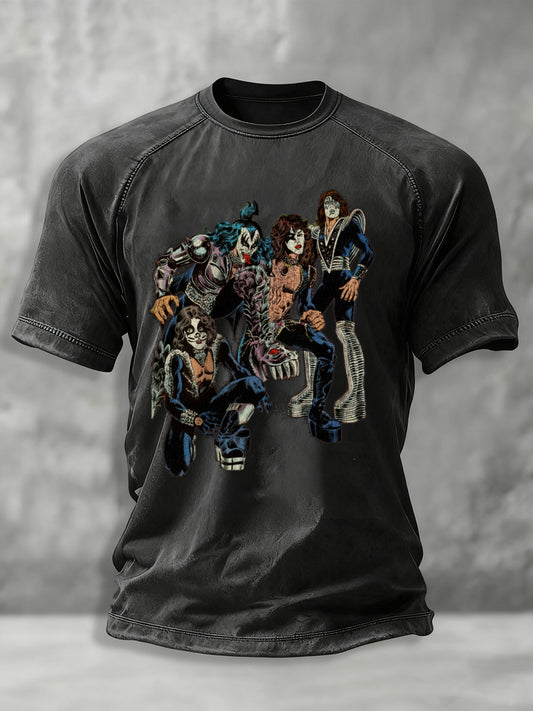Men's Rock Band Printed T-shirt
