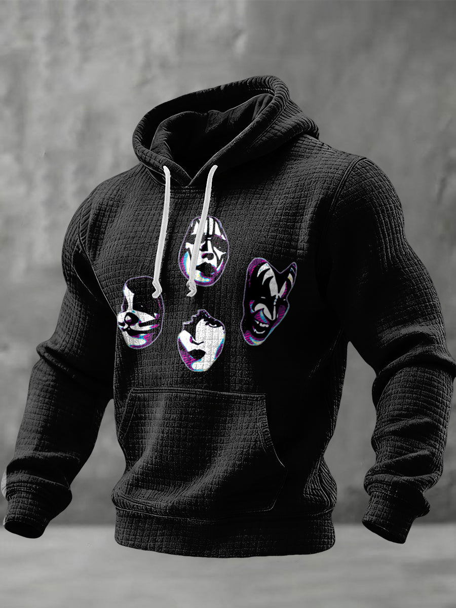 Men's Rock Band Printed Hoodie