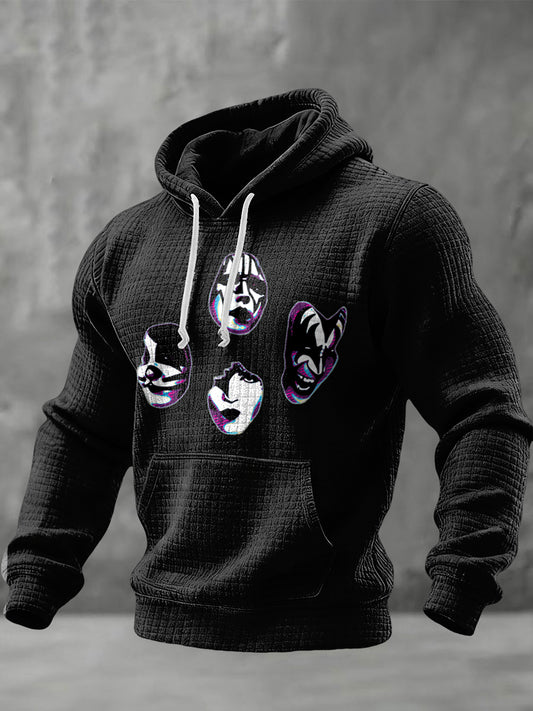 Men's Rock Band Printed Hoodie