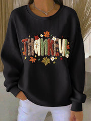 Women's Thanksgiving Print Casual Sweatshirt