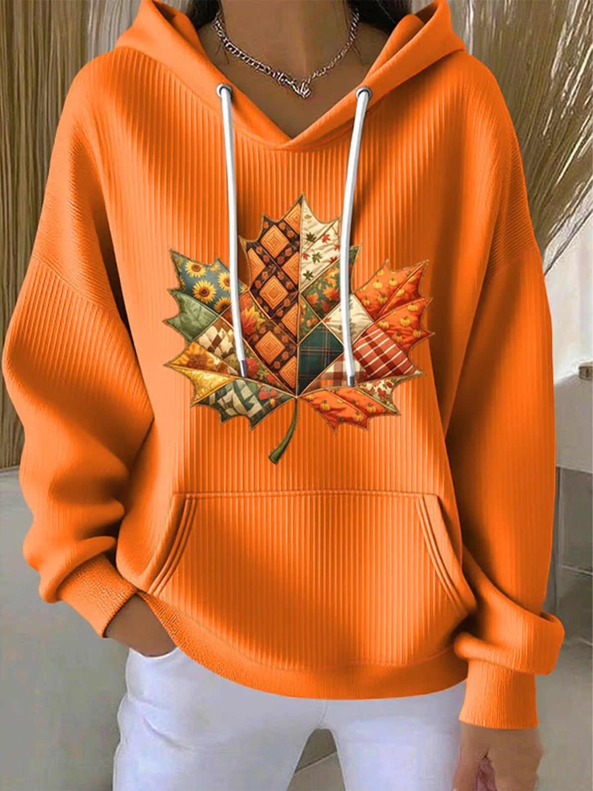 Women's Thanksgiving Print Casual Hoodie