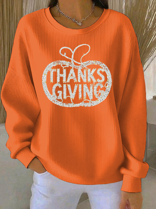 Women's Thanksgiving Print Casual Sweatshirt