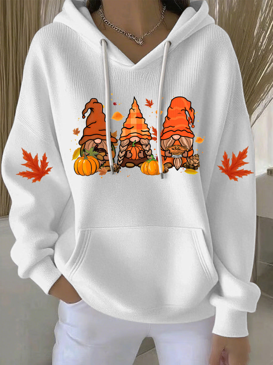 Women's Thanksgiving Print Casual Hoodie