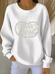 Women's Thanksgiving Print Casual Sweatshirt