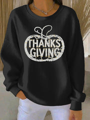 Women's Thanksgiving Print Casual Sweatshirt