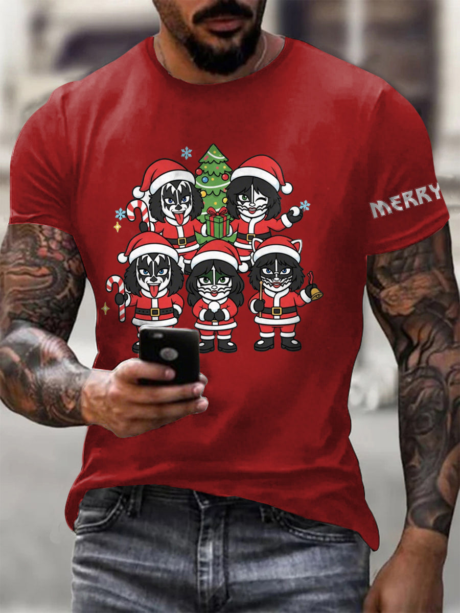 Men's Merry KISS-mas short sleeves t-shirt