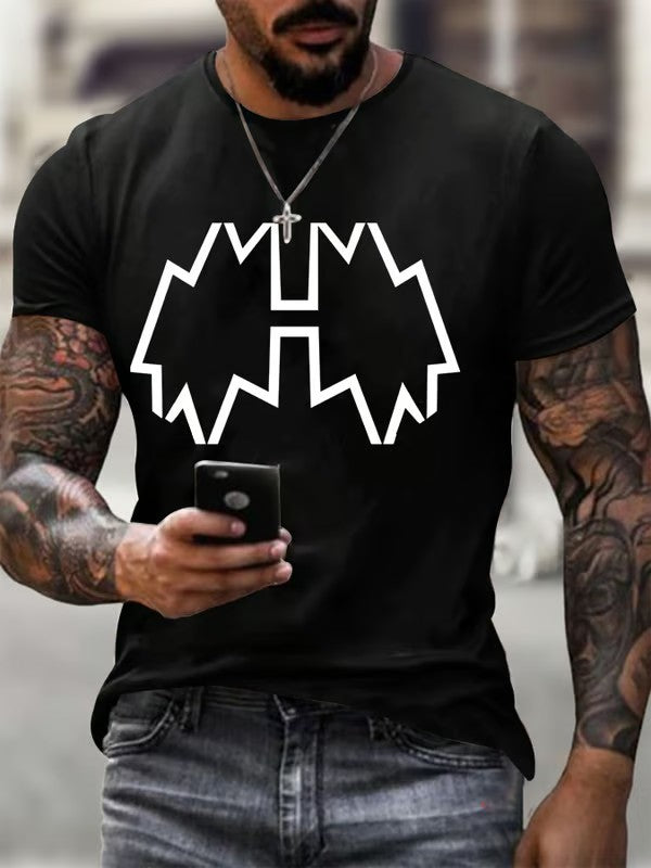 Men's Rock Music Print short-sleeved T-shirt
