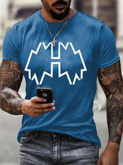 Men's Rock Music Print short-sleeved T-shirt