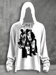 Mne's Rock Band Print Casual Hoodie