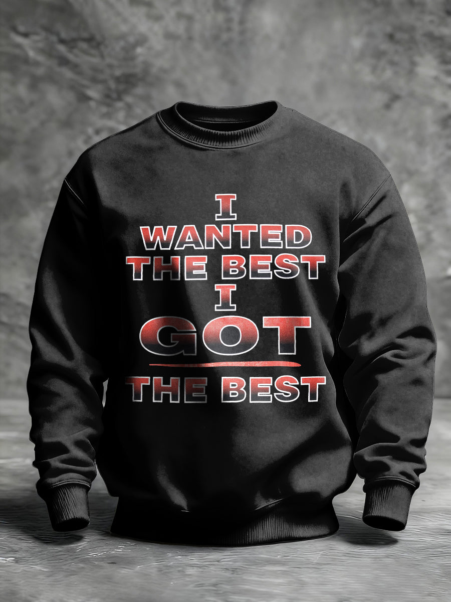 Men's Rock Band Print T Crew Neck Sweatshirt