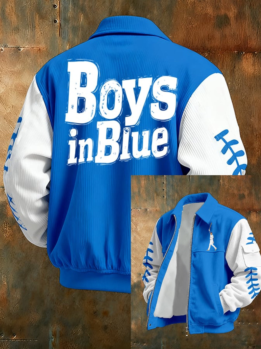 Men's Baseball Boys In Blue Casual Jacket