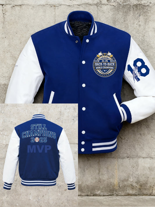Men's Los Angeles Dodgers Yohji Yamamoto MVP World Series Champion 2025 Reversible Baseball Jacket
