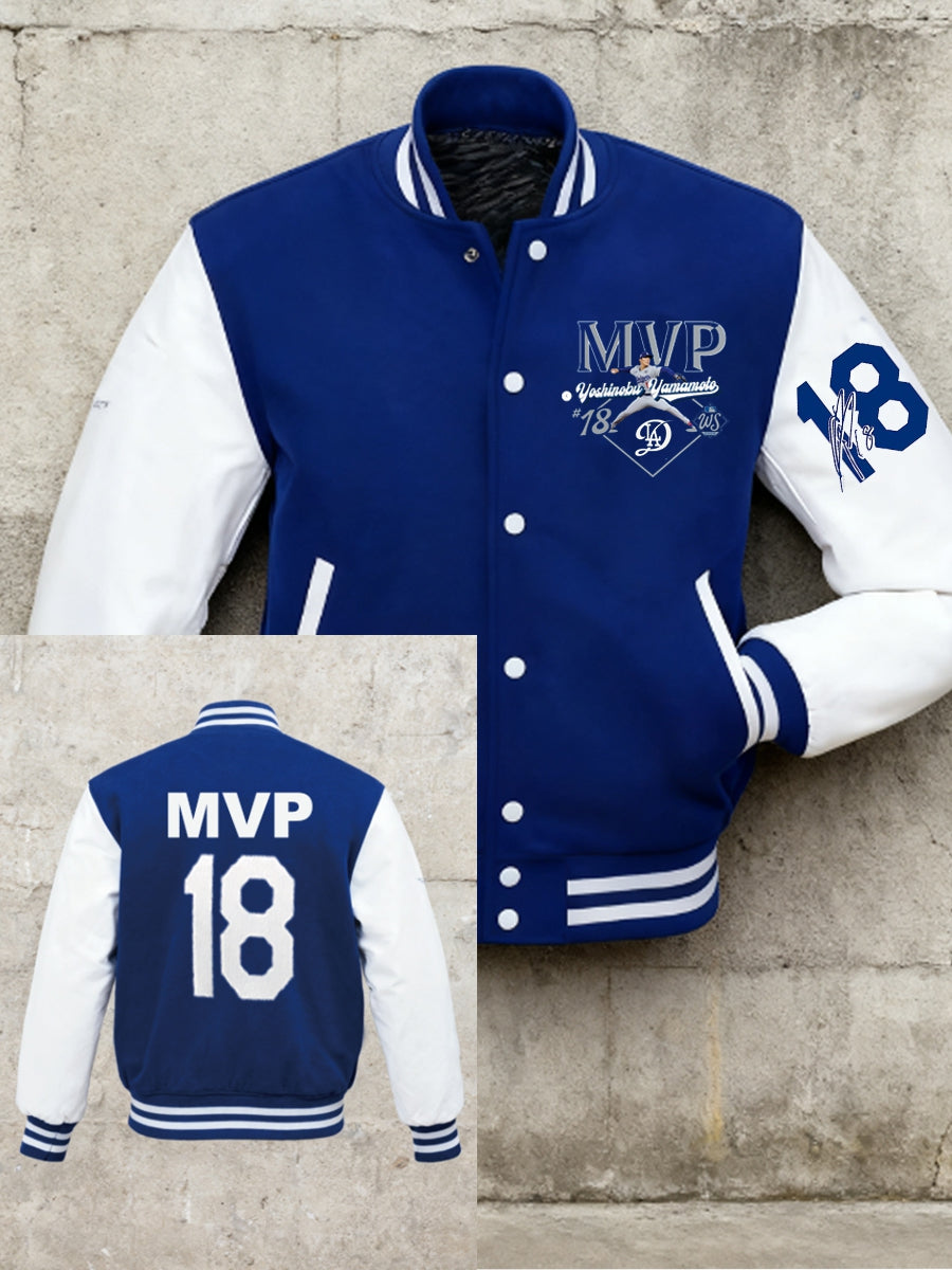 Men's Los Angeles Dodgers Yohji Yamamoto MVP World Series Champion 2025 Reversible Baseball Jacket