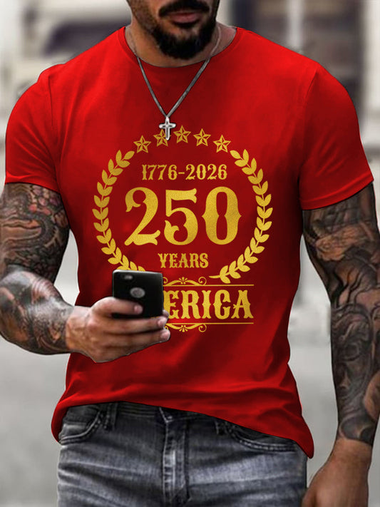 Men's 250th Anniversary America Print T-Shirt