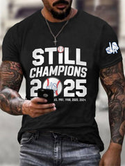 Men's Baseball World Series Still Champions 2025 Print Casual Tee