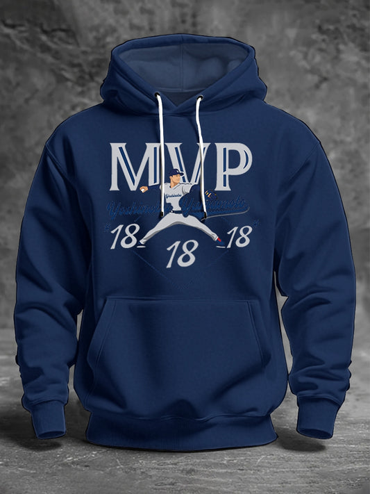 Men's Los Angeles Dodgers Yohji Yamamoto MVP World Series Champion 2025 Reversible Baseball Hooded Sweatshirt