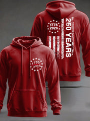Men's United States 250 Years Printed Casual Hoodie