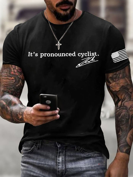 Men's It’s Pronounced Cyclist Print T-Shirt