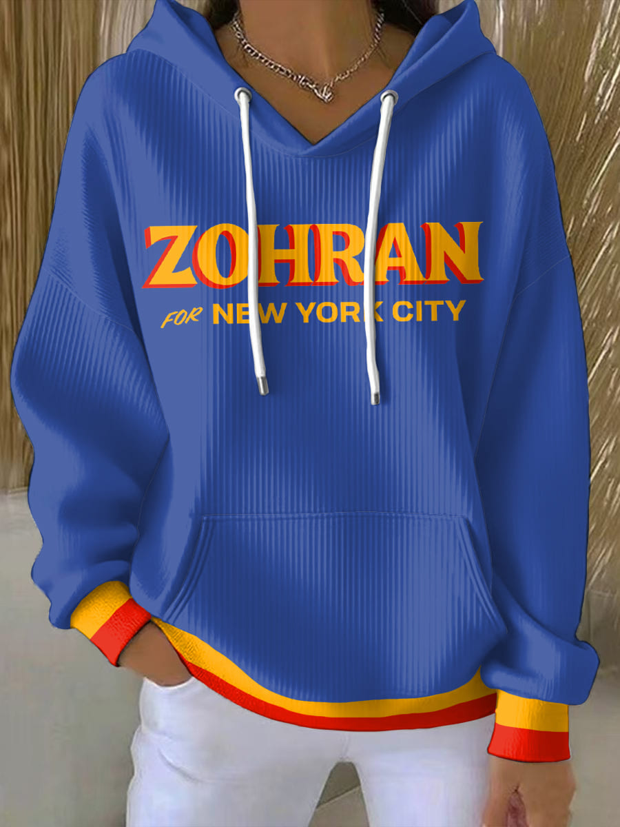 Women's Zohran for NYC New York Mayor Printed Hoodie