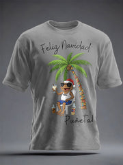 Unisex Christmas Puerto Rico Printed  T-shirt