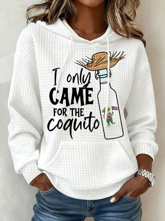 Women's Funny Puerto Rico Christmas Printed Hoodie