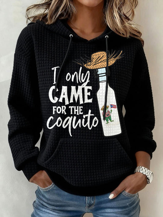 Women's Funny Puerto Rico Christmas Printed Hoodie