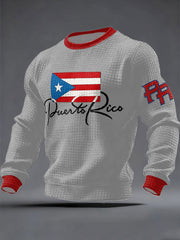 Men's Puerto Rico Flag Art Printed Sweatshirt