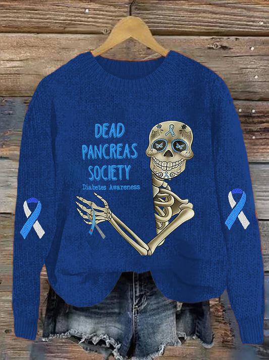 Women's DEAD PANCREAS SOCIETY Diabetes Awareness Sweatshirt