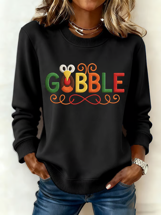 Women's Gobble Turkey Casual Sweatshirt