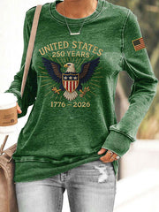Women's American 250th Anniversary Printed Casual Sweatshirt