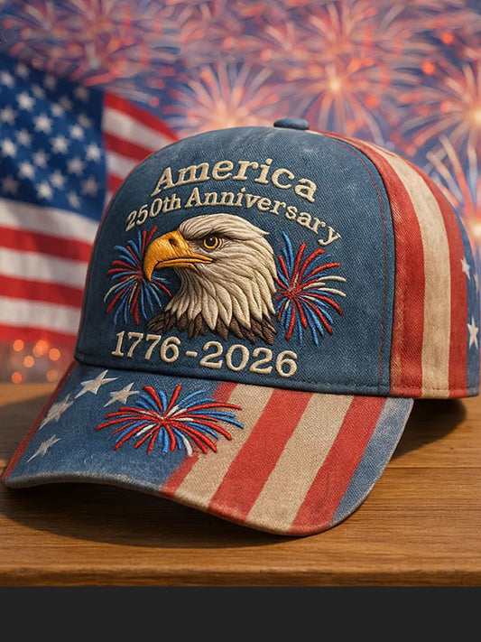 American 250th Anniversary Printed Casual Unisex Cap