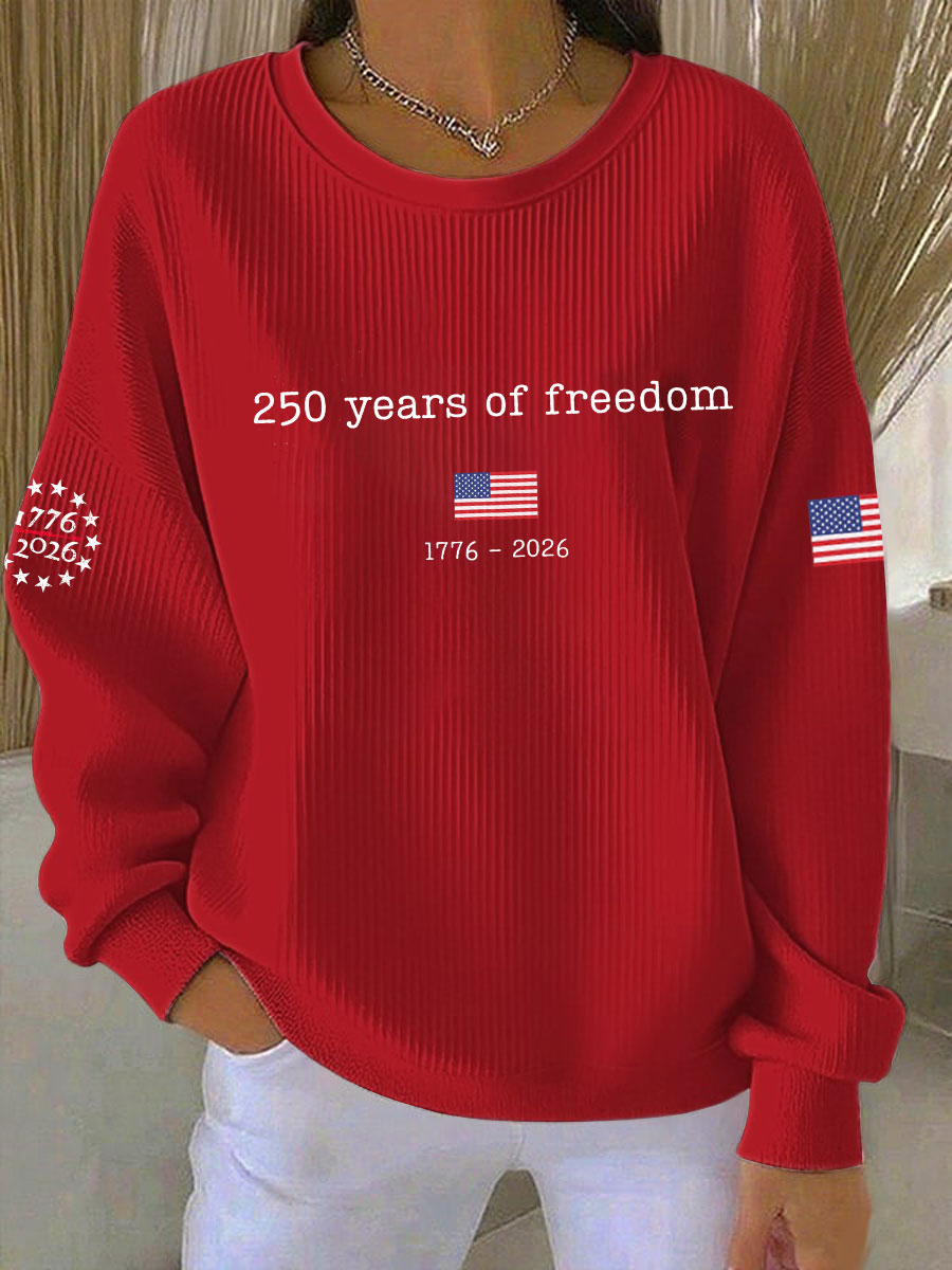 Women's American 250th Anniversary Printed Casual Sweatshirt