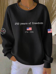 Women's American 250th Anniversary Printed Casual Sweatshirt
