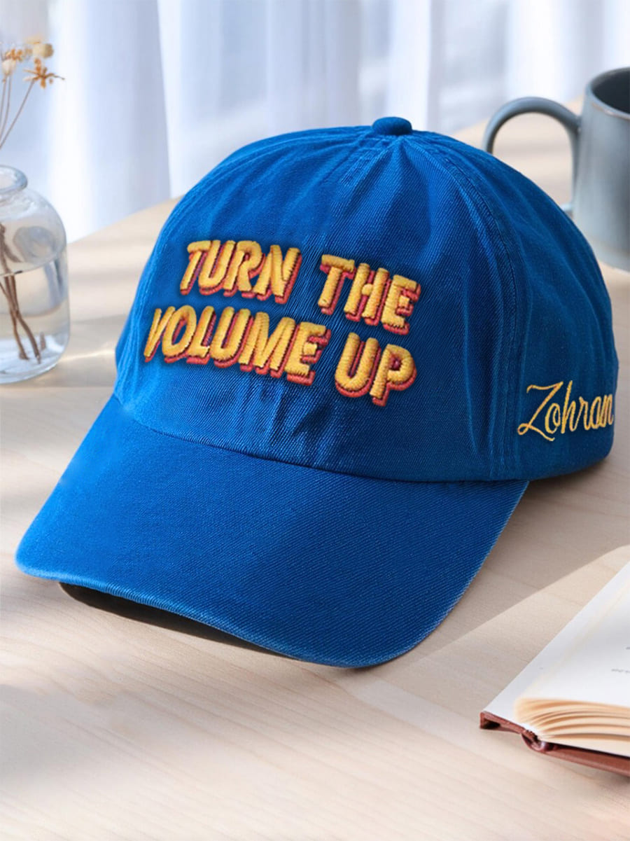 Unisex Turn the Volume Up Zohran Mamdani NYC Printed Hat
