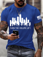 Men's Turn the Volume Up Printed T-shirt