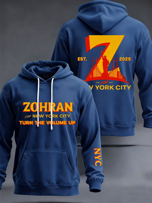 Men's Zohran For New York City Oversized Drop-Shoulder Hoodie With Pockets