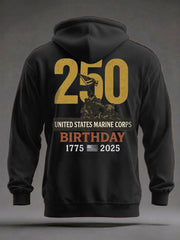 Men's USMC 250th Anniversary Print Casual Hoodie