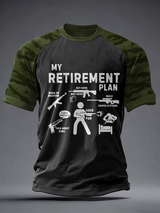 Men's Veteran Pew Humor Printed T-shirt