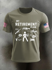 Men's Veteran Retired Printed T-shirt