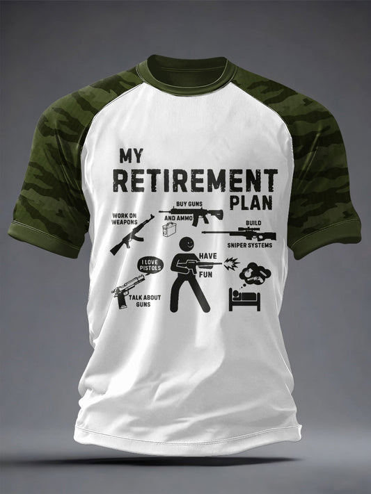 Men's Veteran Pew Humor Printed T-shirt