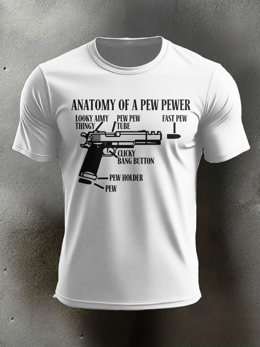 Men's Veteran Pew Humor Printed T-shirt