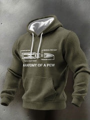 Men's Veteran Pew Humor Printed Hoodie